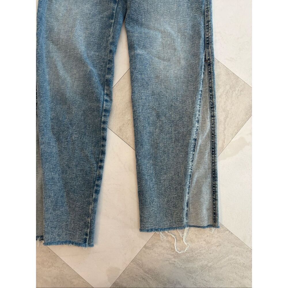Good Curve Pieced Raw Hem High Waist Ankle Straight Leg Jeans Size 8 / 29 - Picture 4 of 9
